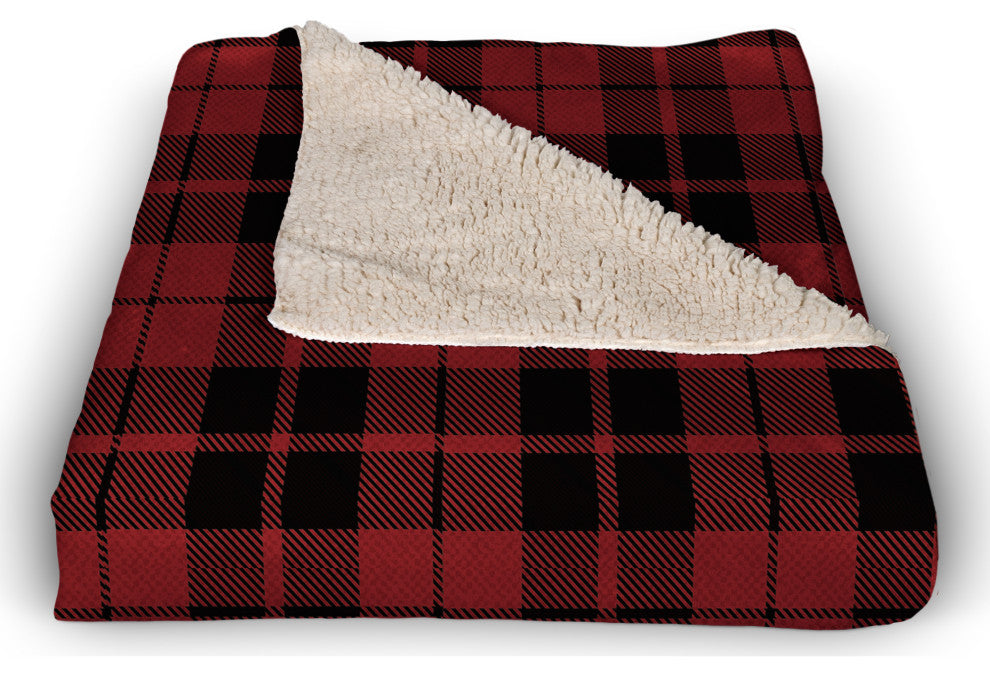 Frosty Forest Christmas Trees 50x60 Sherpa Fleece Blanket