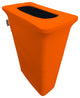 LA Linen Stretch Spandex Trash Can Cover for Slim Jim 23 gal., Orange