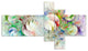 White Fractal Ornamental Glass, Abstract Canvas Art Print, 60"x32", 5 panels