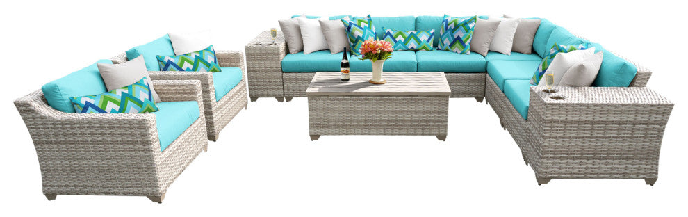 Fairmont 11 Piece Outdoor Wicker Patio Furniture Set 11d