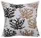 Brown Decorative Pillow Covers 24"x24" Cotton, Tropical Corals