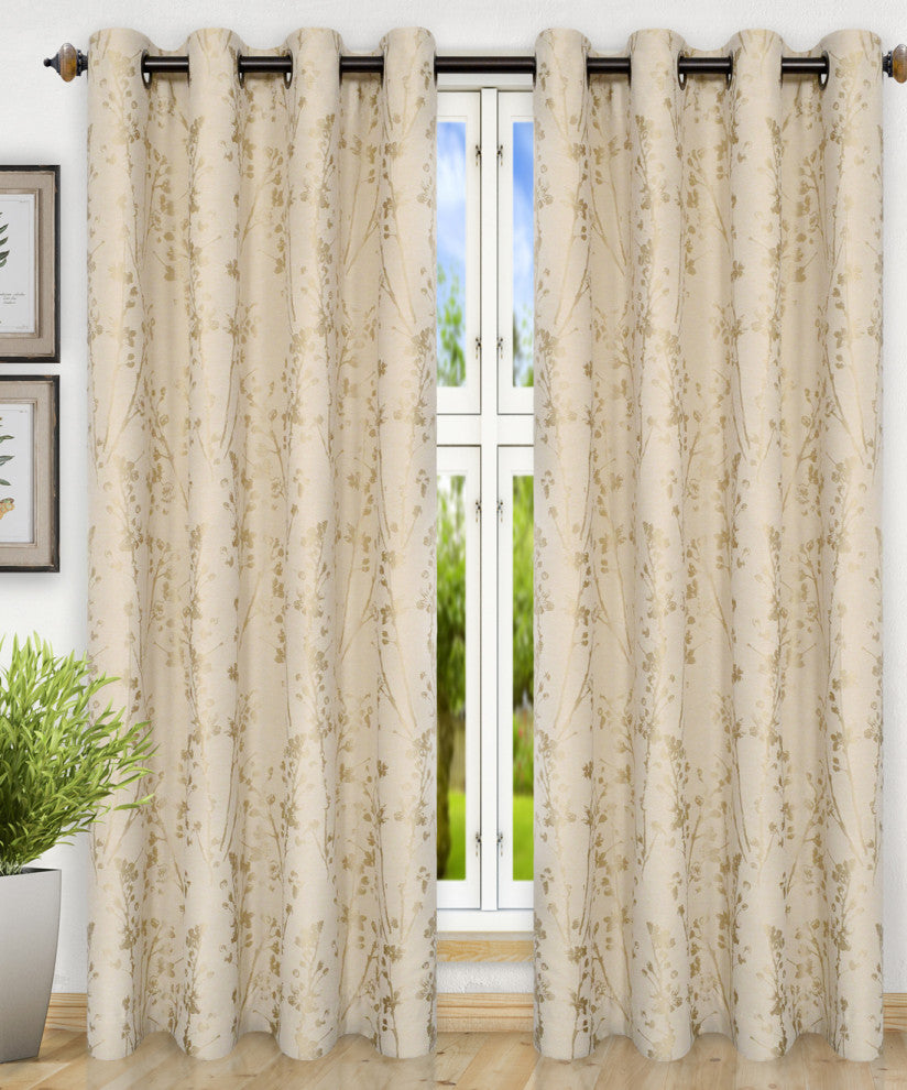 Meadow Lined Grommet Panel, Linen, 50"x63"