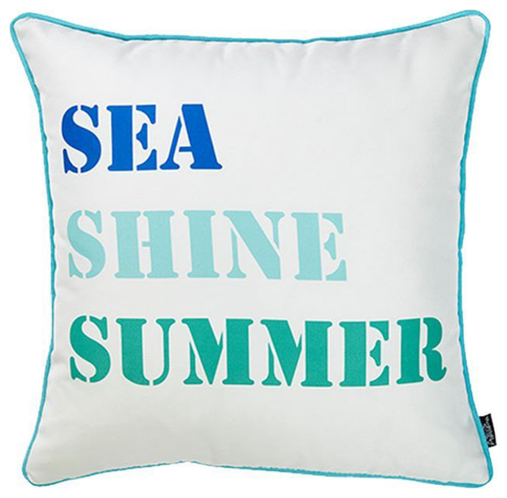 Set Of 2 Sea Shine Summer Throw Pillow Covers