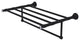 Carolina Crystal 24" Towel Shelf with Towel Bar, Matte Black