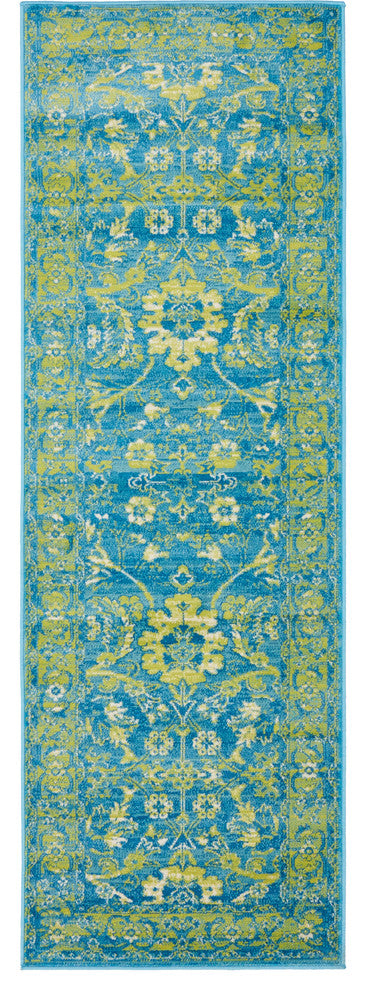 Unique Loom Blue Imperial Ottoman 2' 0 x 6' 0 Runner Rug