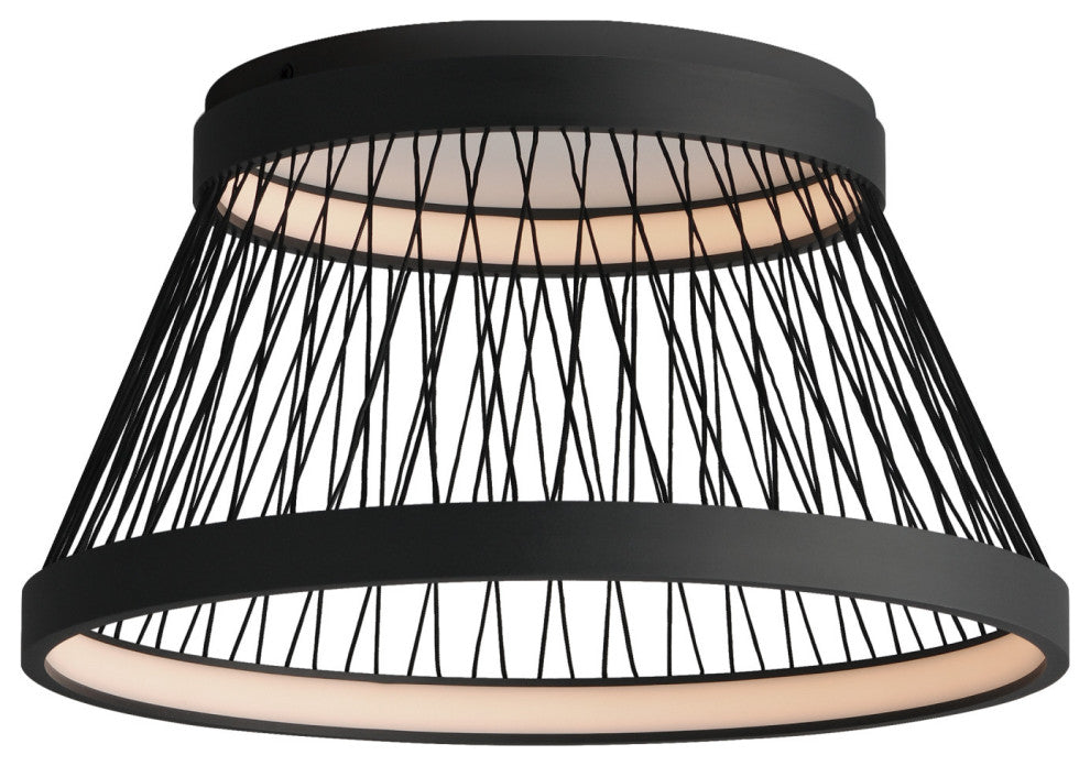 ET2 E20980 Loom 2 Light 23"W LED Flush Mount Ceiling Fixture - Black