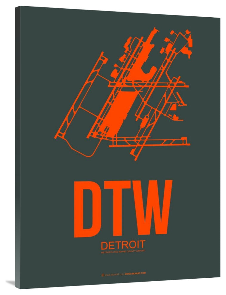 "DTW Detroit Poster 3" Fine Art Print