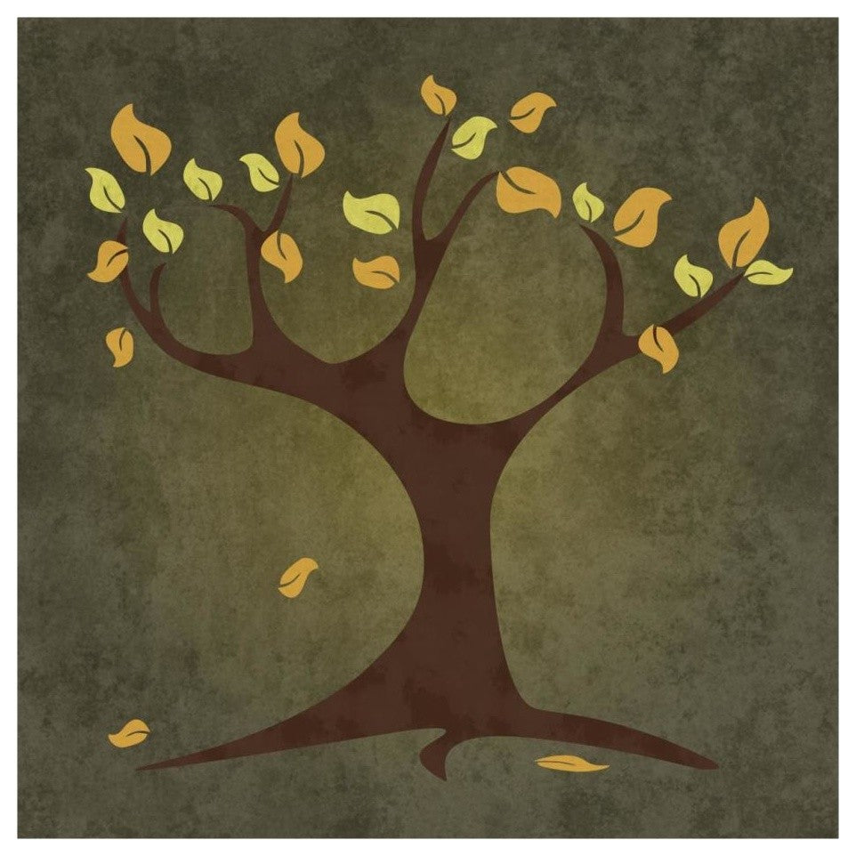 "Tree Autumn" Digital Paper Print by BG.Studio, 26"x26"