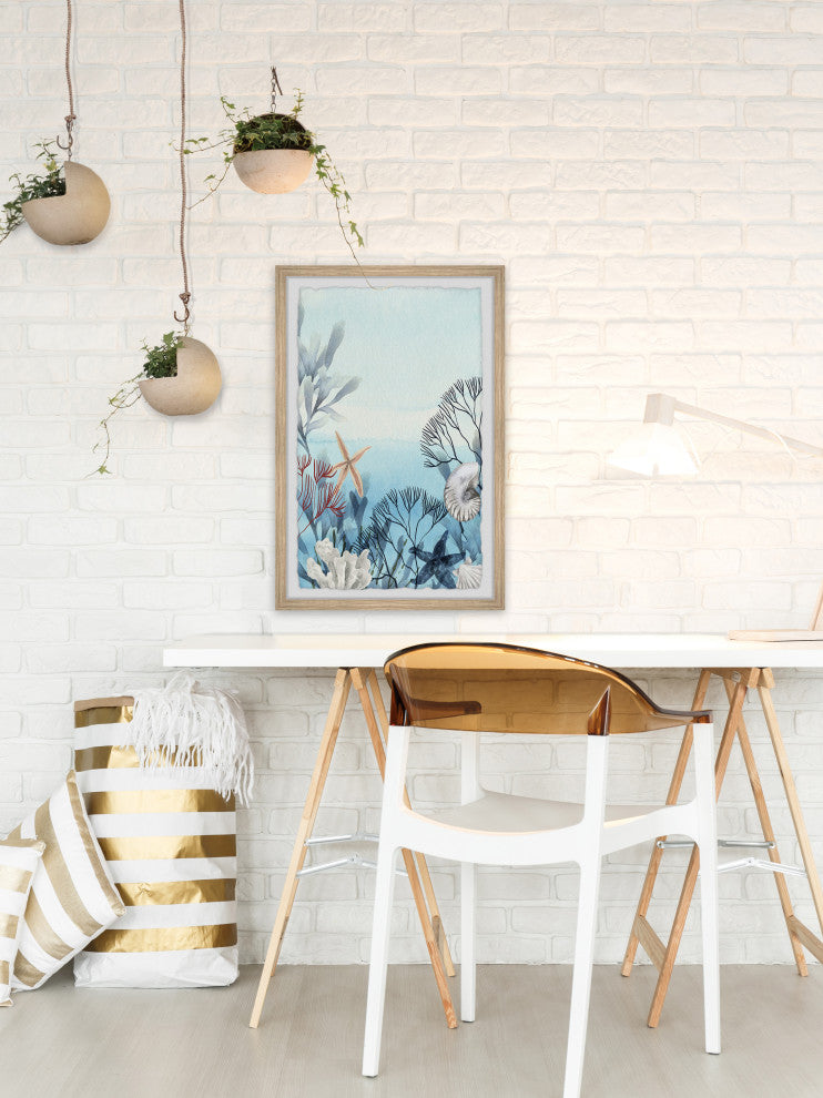 "Live Deep" Framed Painting Print, 12x18