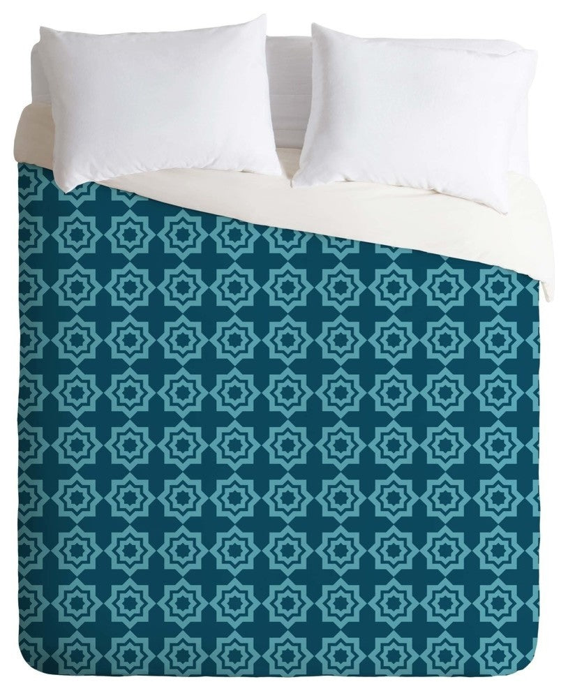 Deny Designs Khristian A Howell Moroccan Mirage Blue Duvet Cover - Lightweight