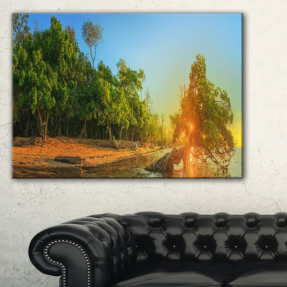 "Beautiful Thailand Tropical Beach" Landscape Wall Art Print, 1 Panel, 60"x28"