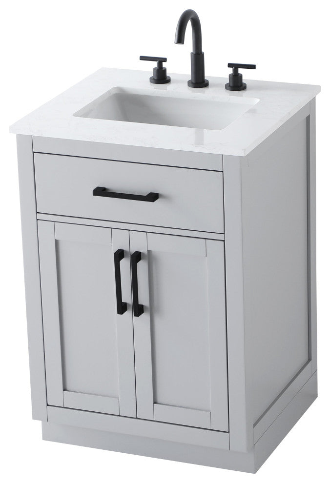 Home Living 24" Single Bathroom Vanity, Grey