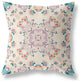 18" Purple Teal Wreath Indoor Outdoor Zippered Throw Pillow