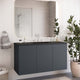 Bryn 48" Wall-Mount Bathroom Vanity, Gray Black