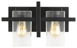 Mitte 2-Light Wall / Bath, Midnight Black