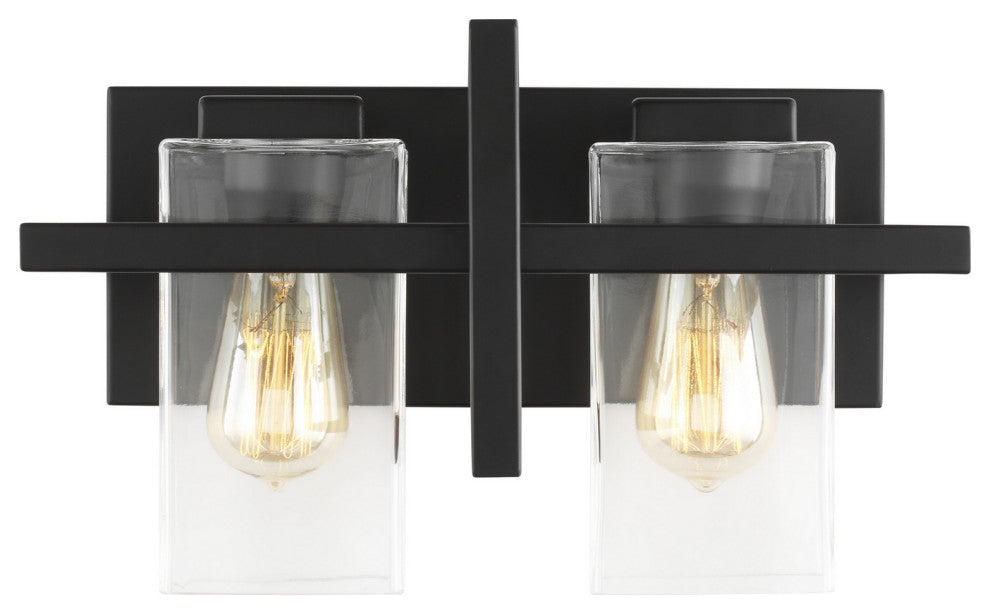 Mitte 2-Light Wall / Bath, Midnight Black