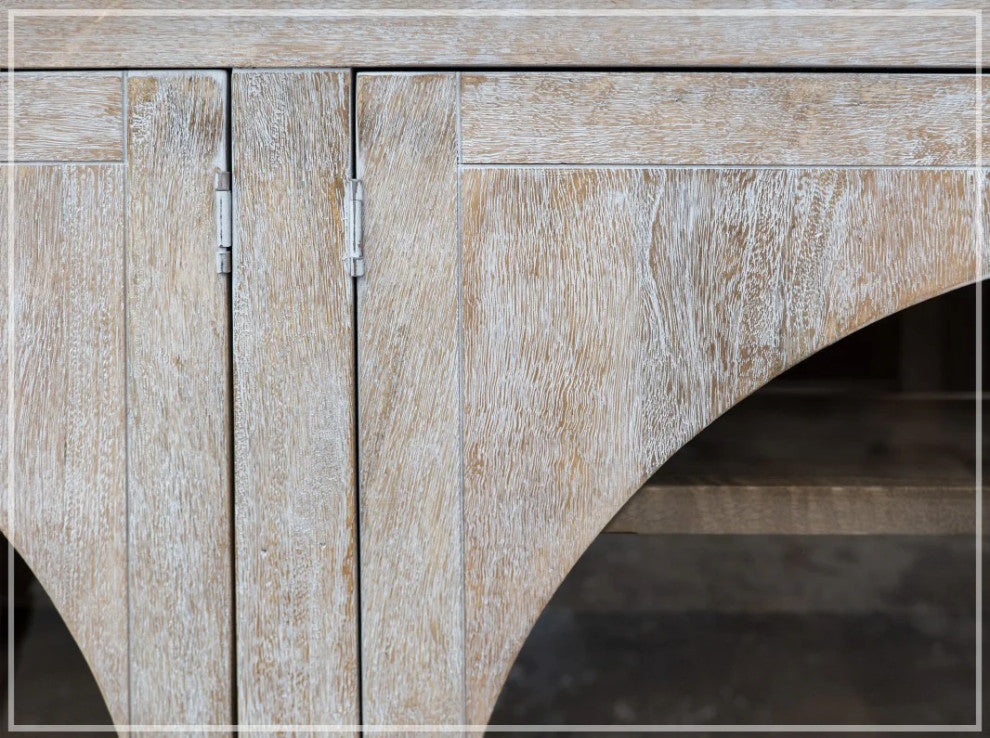 Acropolis Solid Wood 4-Door Multi-Purpose Console - 70"