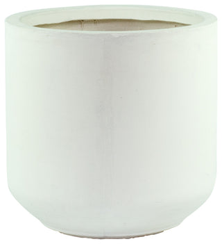 Extra Large Cylinder Pot Fiber Clay Pot White 13"