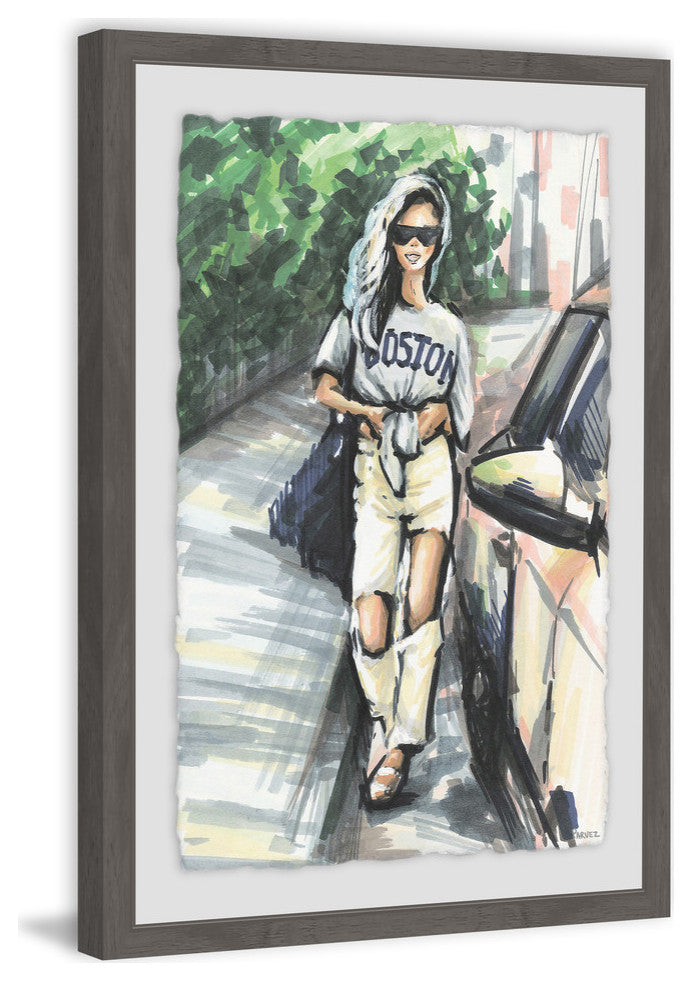 "Casual Chic" Framed Painting Print, 12"x18"