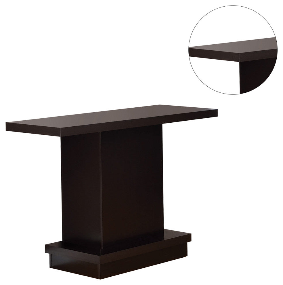 Pedestal Sofa Table, Cappuccino