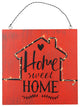 8" Battery Operated LED Lighted Red Rustic "Home Sweet Home" Wall Sign