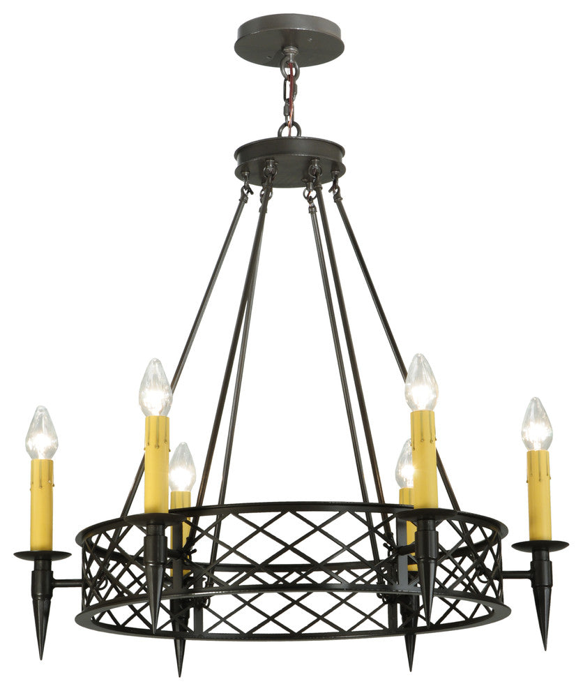 33 Wide Topridge 6 LT Chandelier