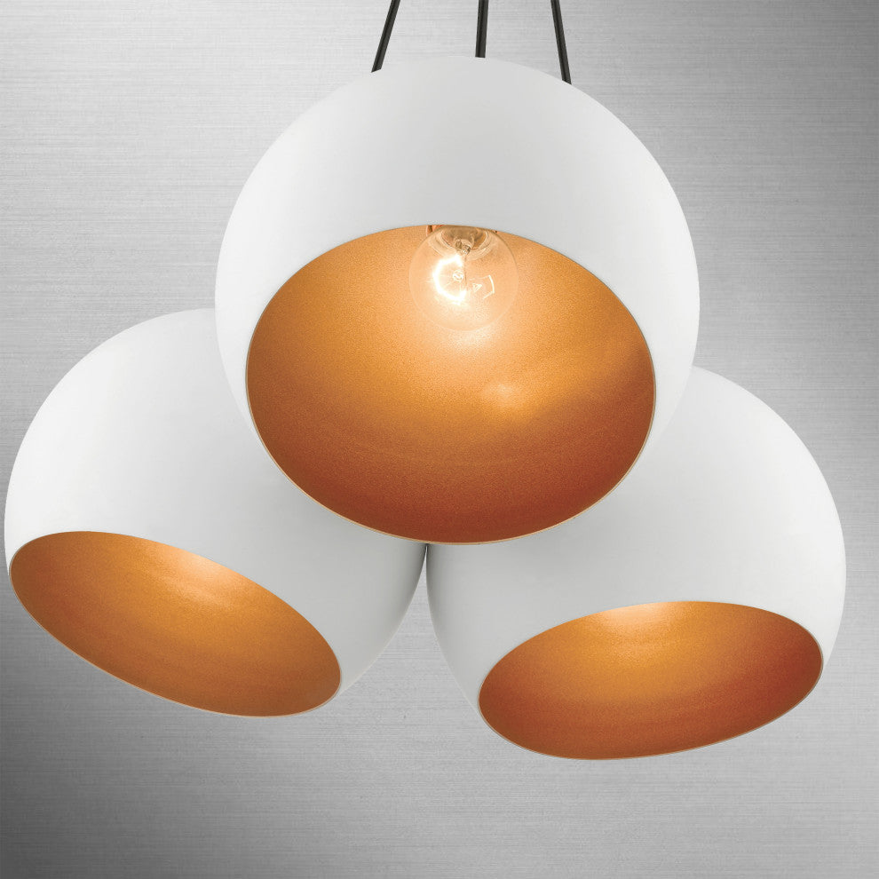Livex Lighting 3 Light White Globe Pendant