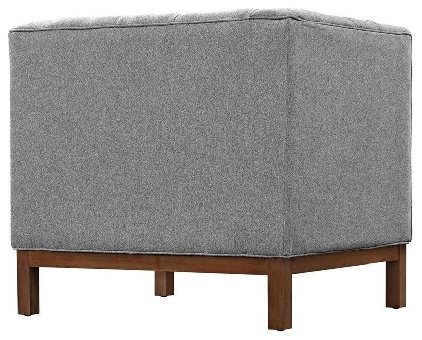 Modern Expectation Gray Panache Living Room Set Upholstered Fabric, 2-Piece Set