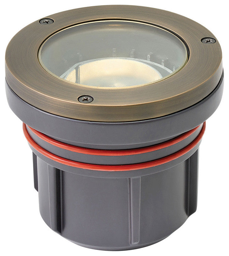 Hinkley 15702MZ Flat Top Well Light, Dark Brass, Light Bronze