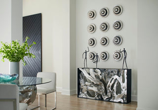 Cast Root Console Table, Iron Frame, Resin, Silver Leaf