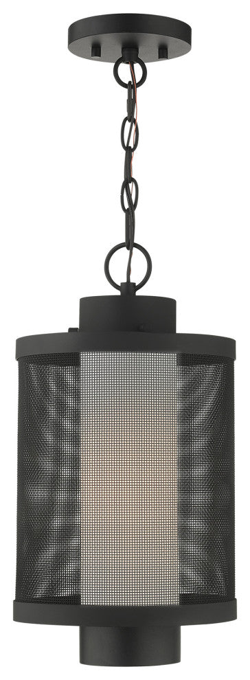 Livex Lighting Nottingham 1 Light Textured Black Large Outdoor Pendant Lantern
