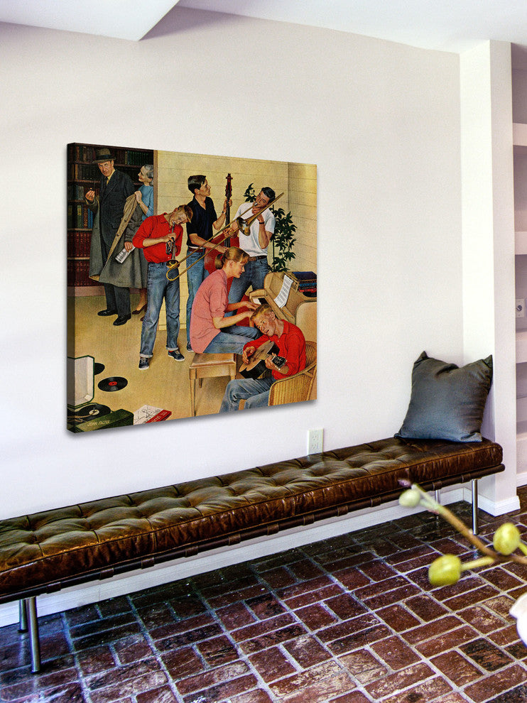"Jam Session" Painting Print on Canvas by John Falter