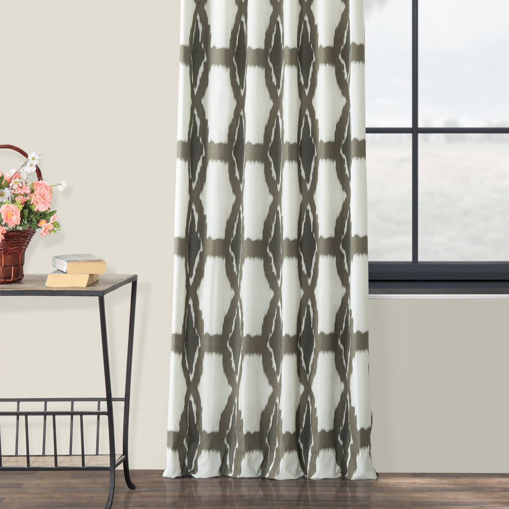 Sorong Printed Cotton Curtain Single Panel, 50"x84"