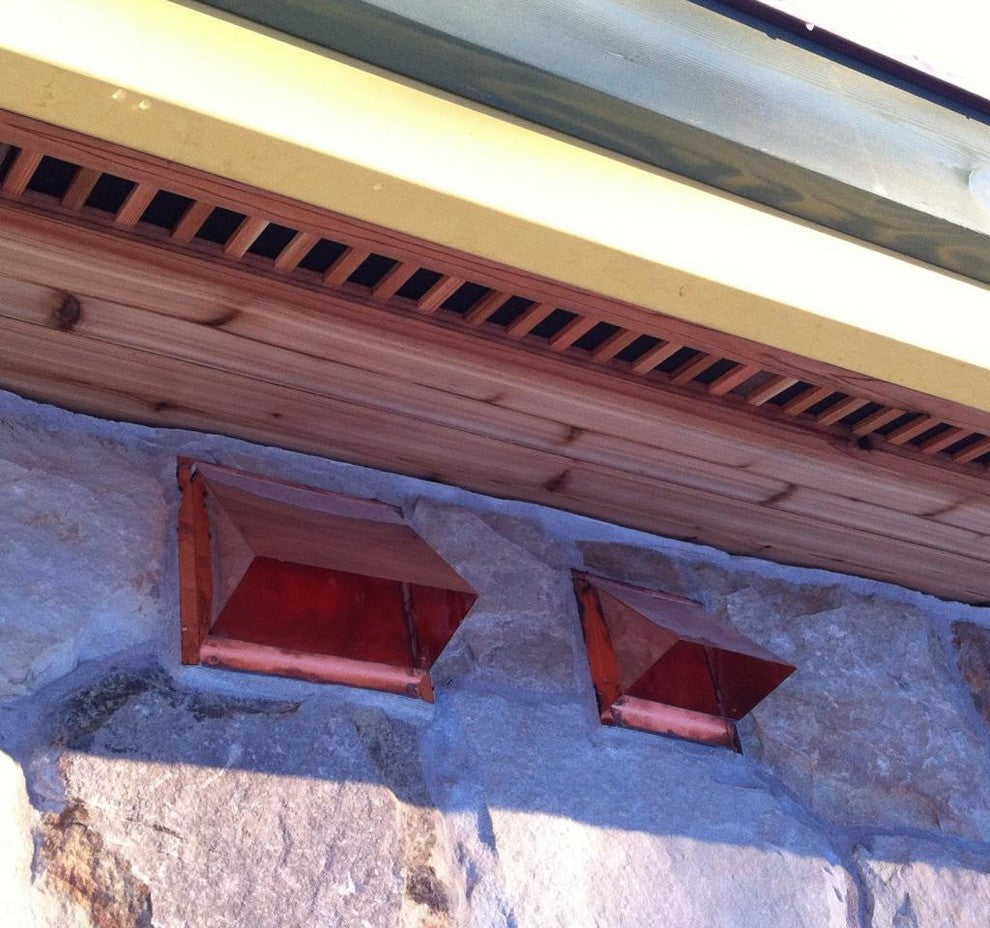 Copper Exterior Side Wall Cap, 6 Inch, With Damper Only