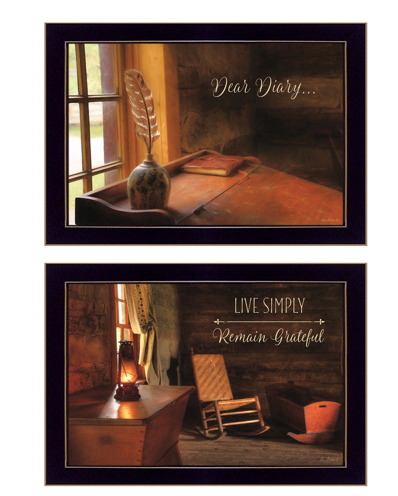 "Dear Diary" Collection By Lori Deiter, Printed Wall Art, Black Frame