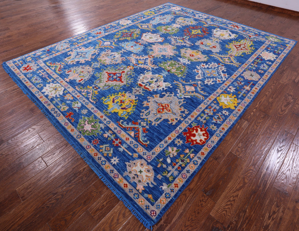 Turkish Oushak Handmade Wool Rug 9' 4" X 12' 2" - Q14940