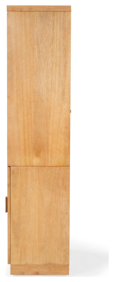 Safavieh Couture Roades Glass Cabinet Bookcase, Natural