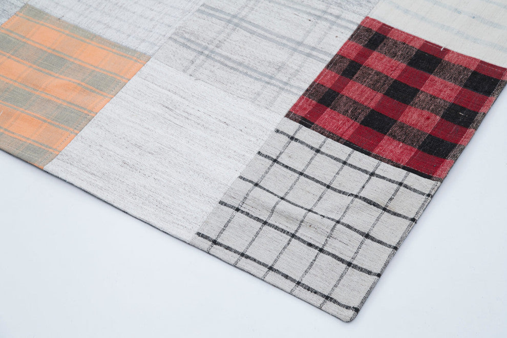 Rug N Carpet - Handmade Turkish 6' 7'' x 9' 10'' Vintage Patchwork Kilim Rug