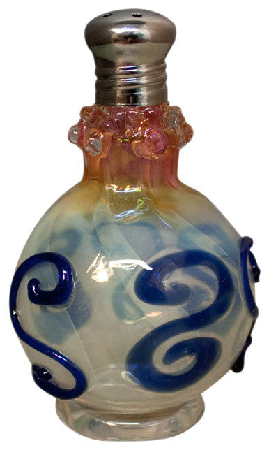 Applique Baroque Blue Salt and Pepper Shaker Set