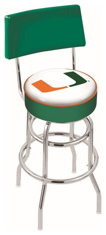 Holland L7C4 Miami FL 25" Double-Ring Swivel Counter Stool - Chrome