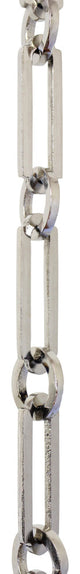 RCH Hardware Brass Rectangle Chandelier Chain, Various Finishes, Polished Nickel
