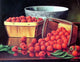 Levi Wells Prentice Baskets of Raspberries, 21"x28" Wall Decal