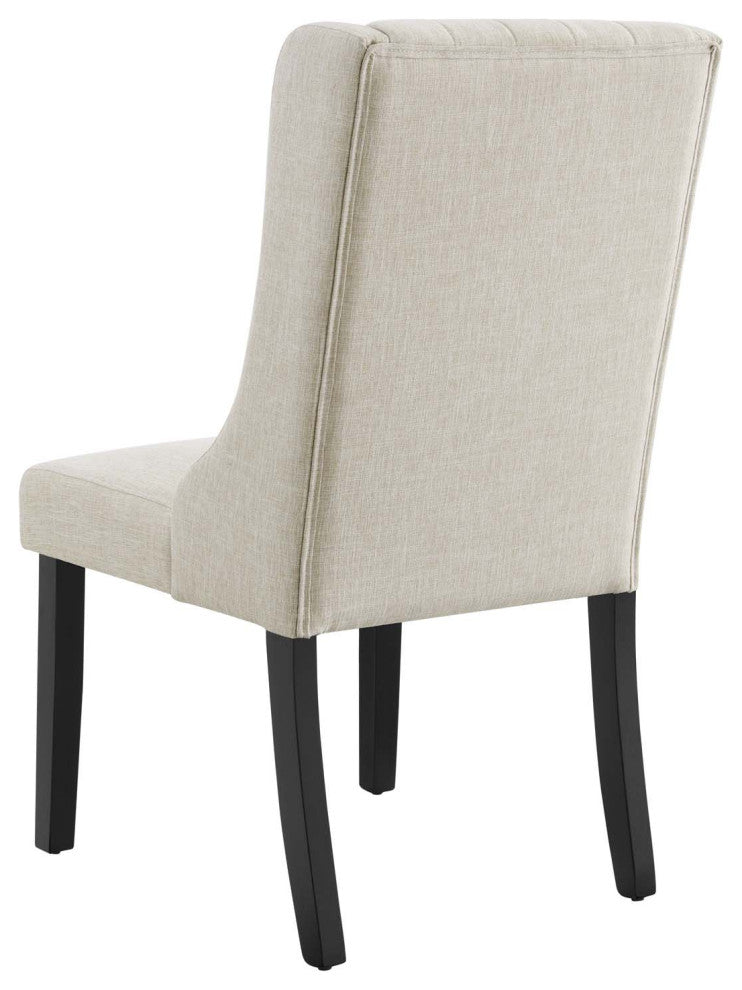 Side Dining Chair, Set of 2, Fabric, Beige, Cafe Bistro Restaurant Hospitality