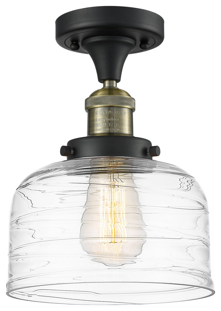 Innovations 517-1CH-BAB-G713-LED 1-Light Semi-Flush Mount, Black Antique Brass