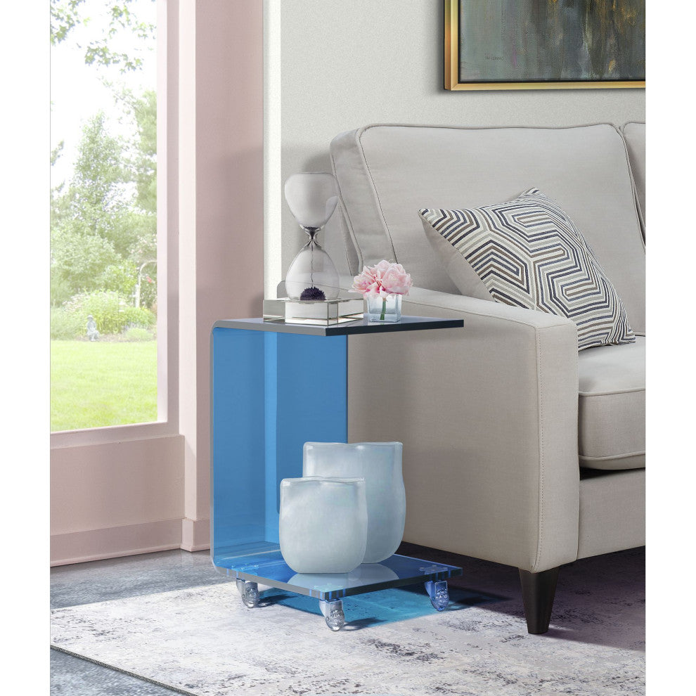 Peek Acrylic Snack Table, Blue