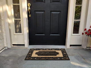 First Impression Rubber/Coir Dirt Trapper 18"x30" Welcome Doormat