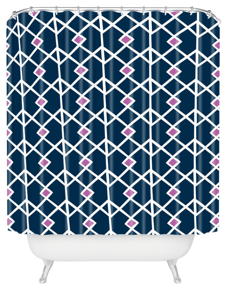Heather Dutton Annika Diamond Orchid Shower Curtain