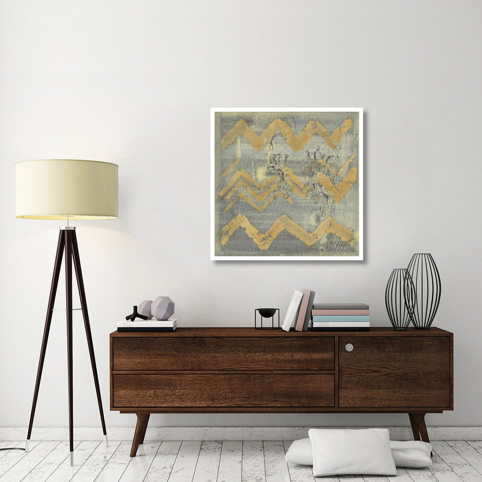"Gold Tapestry VI" Digital Paper Print by Albena Hristova, 38"x38"