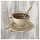 "Coffee Time VI on Wood" Digital Paper Print by Silvia Vassileva, 38"x38"