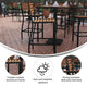 Lark Commercial Grade Outdoor Bar Height Stool, Teak